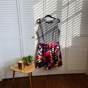 Stripes and Floral Dress